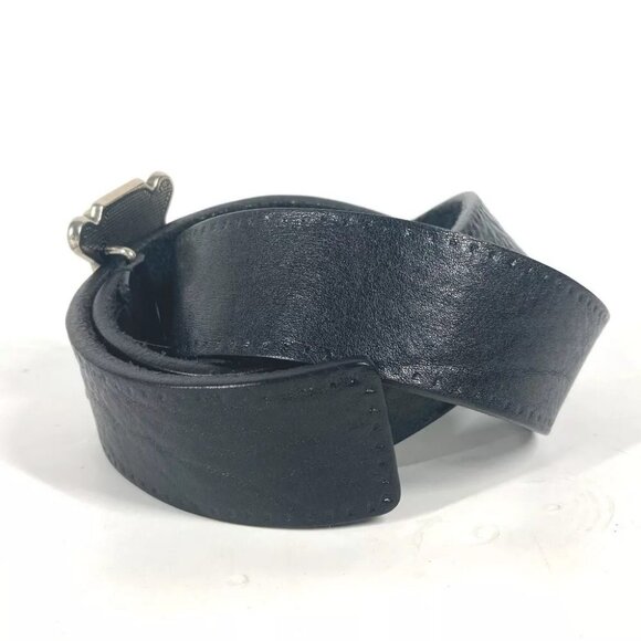 GUCCI 223896 G logo buckle belt Leather Black/Silver main image 4